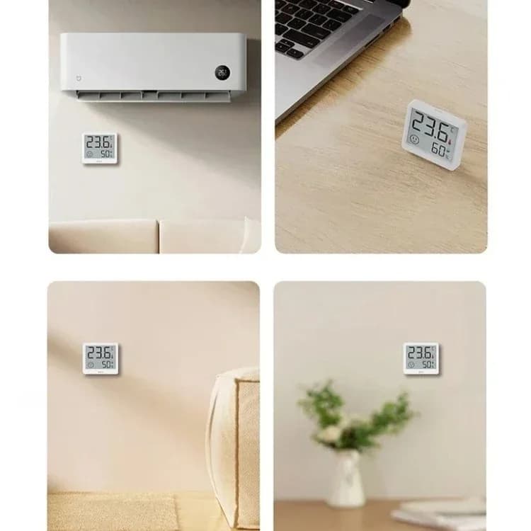 DUKA Atuman THmini 2.5 بوصة، مقياس حرارة ورطوبة رقمي بشاشة LCD، مستشعر طقس داخلي صغير - 3