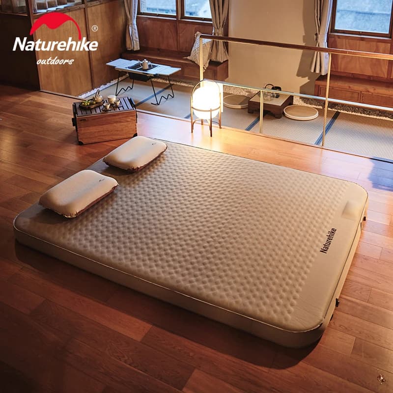 Naturehike C12 Air Mattress Camping Built-in Pump Self-inflating Cushion Outdoor Tent Inflatable Bed 12cm Double sleeping Pad - 2