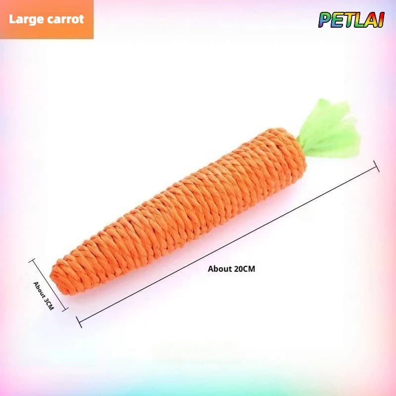 Cat Carrot toy teeth grinding toy Hemp rope Interactive Chew Proof pastime Teething Toy Cute Kitten Scratching Fun Entertainment - 6