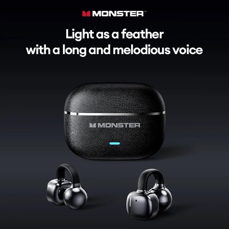 سماعات أذن Monster MQT65 OWS بلوتوث 6.0 جودة صوت HiFi مكالمة HD سماعات رأس لاسلكية مشبك أذن إلغاء الضوضاء سماعات أذن رياضية - 2