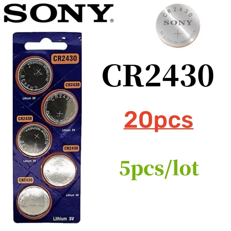 5-200PCS Original SONY CR2430 Lithium Battery DL2430 BR2430 Button Coin Batteries for Key Fob Watch Alarm Clock Remote Control - 3