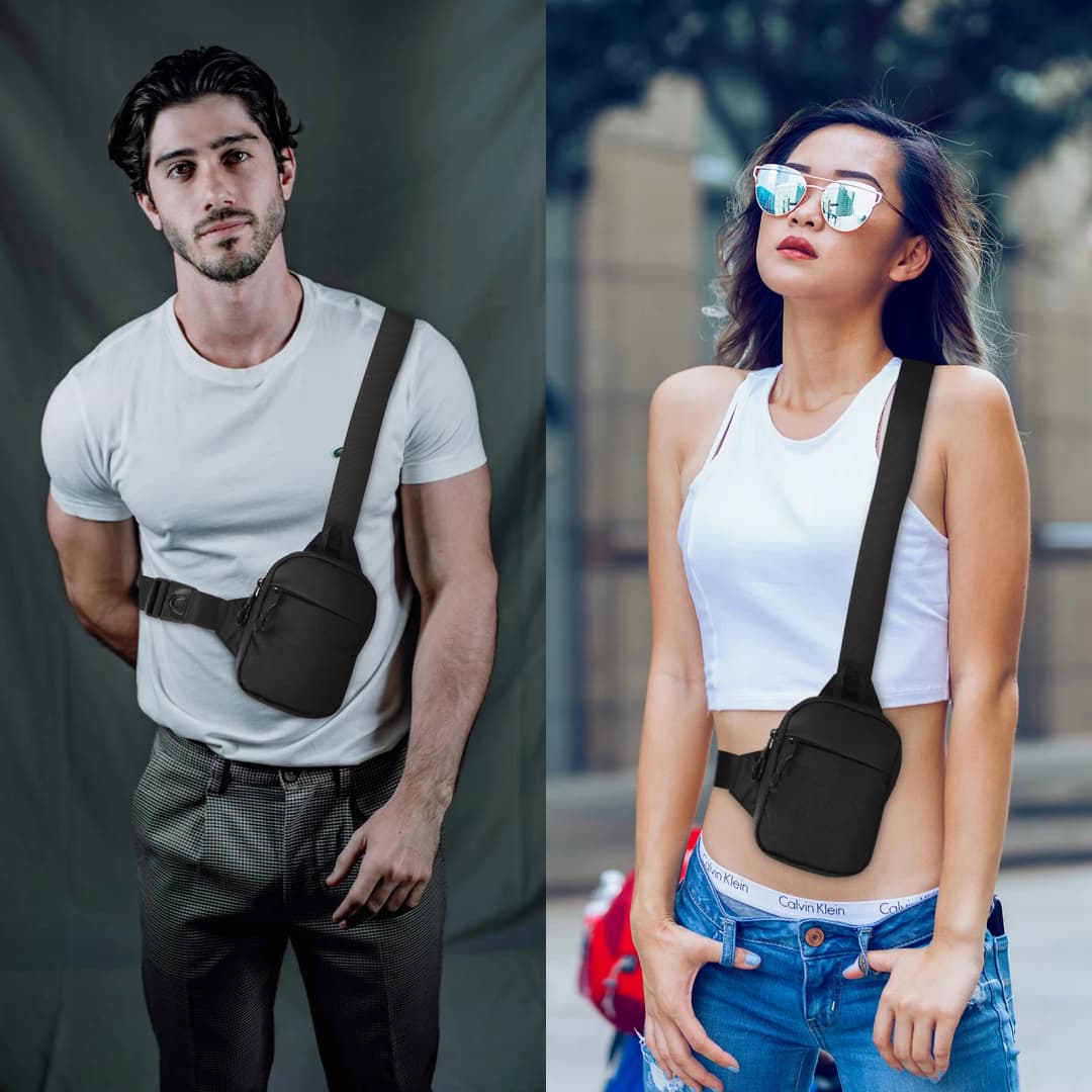 2024 New Sports Chest Bag Men's Small Size Backpack Women Mobile Phone Messenger Bag Mobile Phone Waist Bag Mini Fashion Satchel - 3