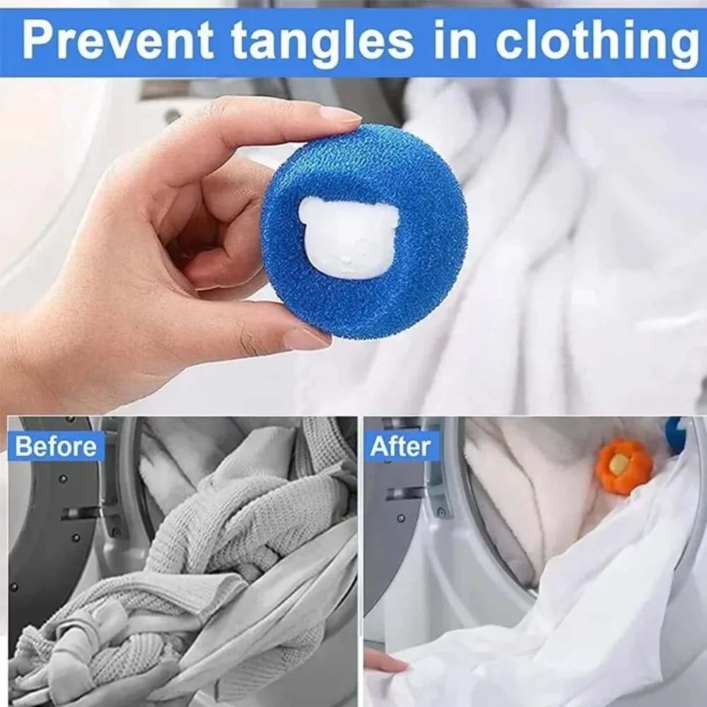 Pet Hair Remover Reusable Ball Laundry Washing Machine Filter Wool Sticker Cat Hair Remover Pet Fur Lint Catcher Home - 4