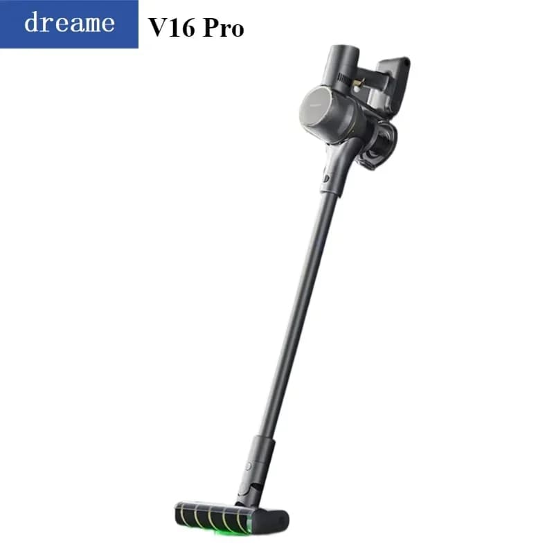 مكنسة كهربائية لاسلكية DREAME V16Pro للمنزل بشفط قوي وإضاءة خضراء لإزالة الغبار والعث، أجهزة منزلية صغيرة محمولة