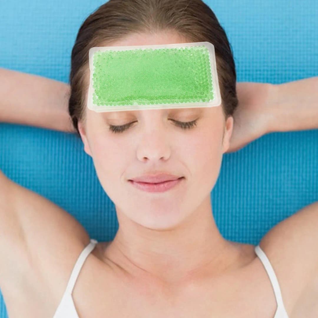 Gel Ice Packs Square Hot/Cold Gel Bead Migraine Wrap Ice Pack for Shoulder Neck Elbow Back Arm Knee Recovery Cooling Ice Wrap - 3