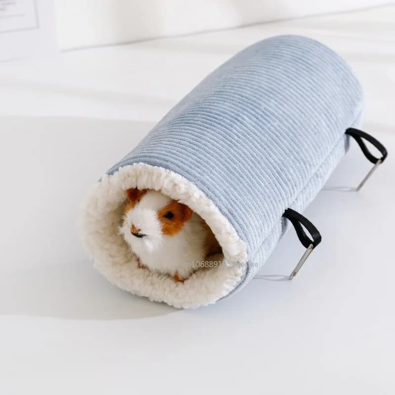 Hamster Tunnel Hammock for Small Animals Warm Squirrel Hedgehog Rabbit Chinchilla Bed Cage Plush House Nest Hamster Accessories - 3