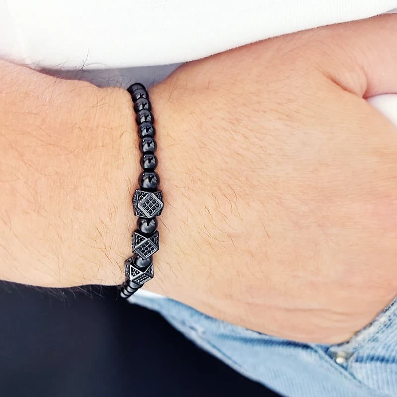 Luxury  Roal Rafa Man Bracelet For Women Stainless Steel Beaded Hand Jewelry Couple Gift - 5