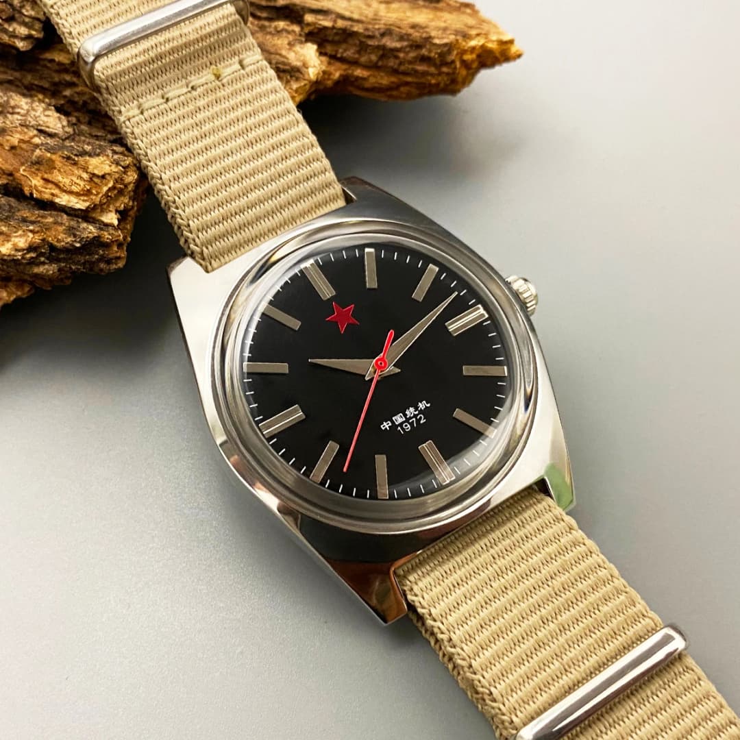 ساعة ميكانيكية للرجال Shanghai 8120، حركة ميكانيكية يدوية، مقاس 36 ملم، ساعة صينية ريترو، مناسبة كهدية للرجال - 2