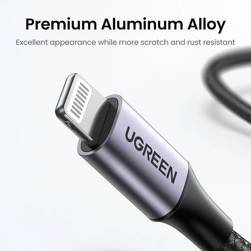 UGREEN MFi USB Lightning Cable Charger for iPhone 14 13 12 11 xs xr 8 7 6s Fast charging data For Apple ipad pro short 25cm long - 4