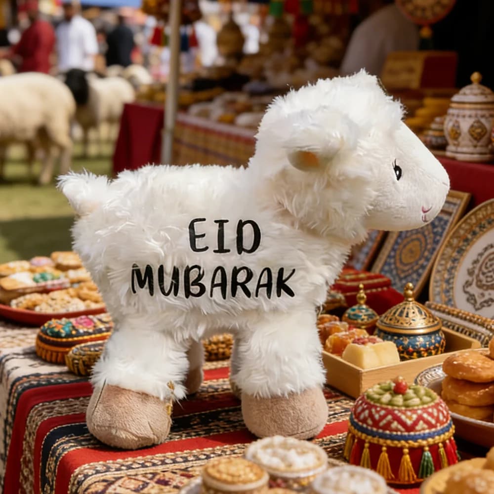 Eid al-Adha Sheep Doll Eid Mubarak Gift for Children Muslim Islamic Accessory Feast Of Sacrifice Meal Home Decoration Hajj Gift