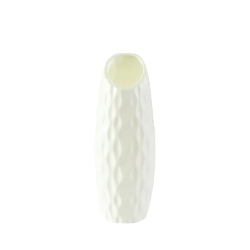 مزهرية بلاستيكية بسيطة - مزهرية زهور اصطناعية فضية من الصفصاف المائي - زينة لغرف المعيشة والمكاتب - 5