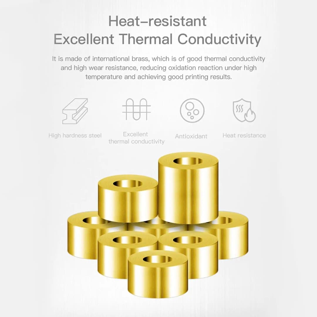 فوهات Creality الأصلية CR-6 SE/Ender 3 S1 من النحاس لفوهات البثق الساخن لطابعات Ender 3 S1 Pro/S1 Plus/V2 Neo/Neo ثلاثية الأبعاد - 5