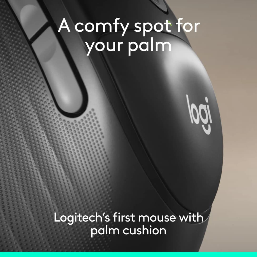 ماوس Logitech Signature Comfort Plus M850 L اللاسلكي عبر البلوتوث مع وسادة راحة اليد ونقرات صامتة - 3