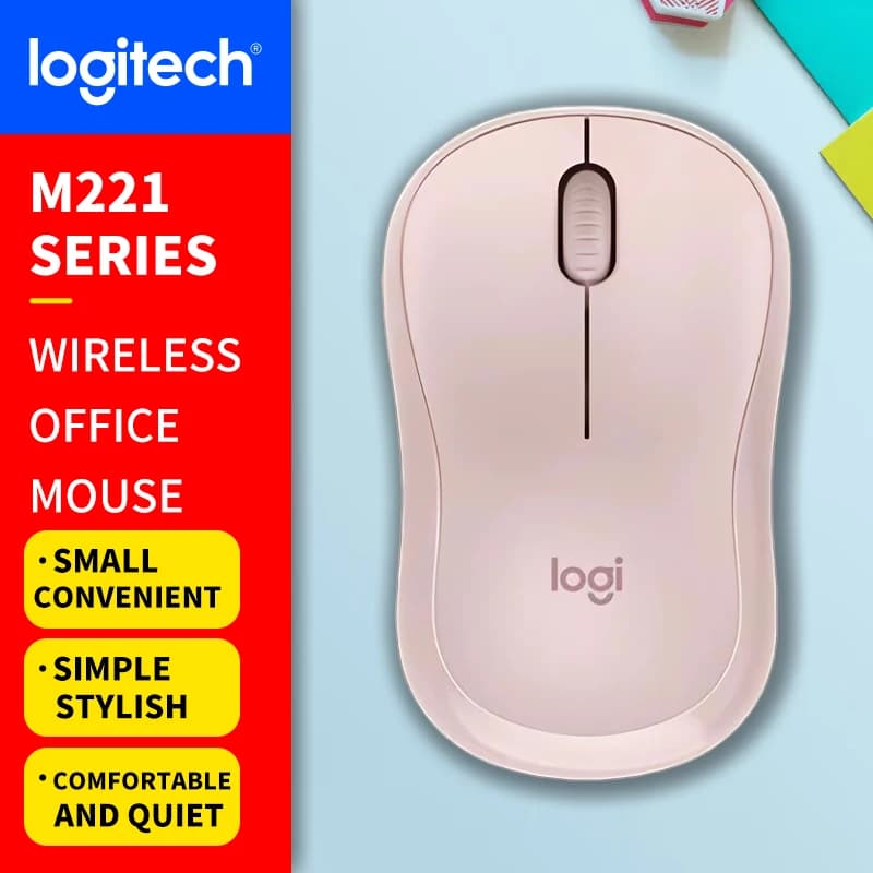 ماوس مكتبي لاسلكي وسلكي من Logitech (M) Series، هادئ ومحمول، مناسب للأعمال والمنزل M650 M350 M350P M185 - 6