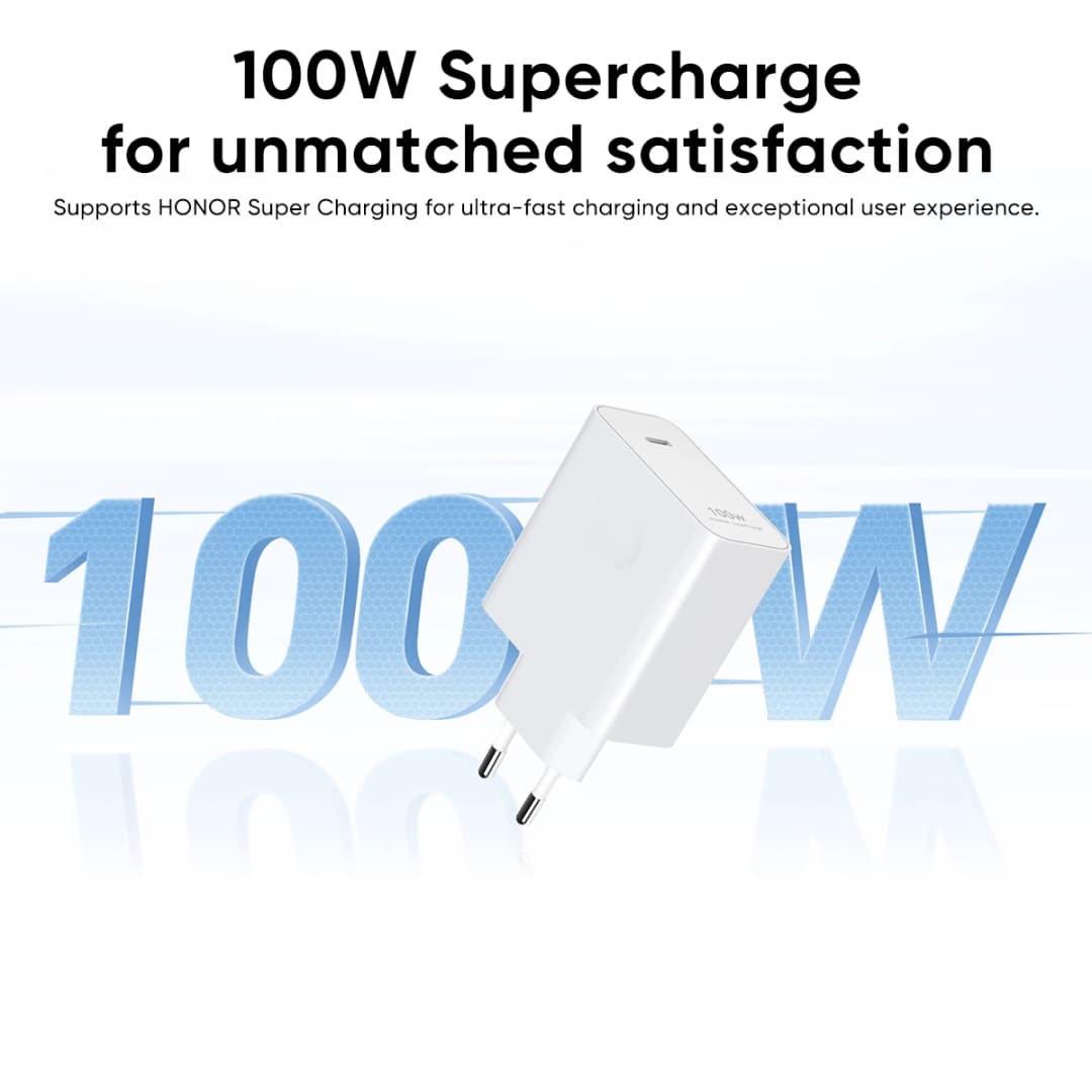 New HONOR 100W Fast Charger EU/UK SuperCharge Power Adapter 6A USB Type C Cable For HONOR 400 500 Pro Magic8 Pro - 4