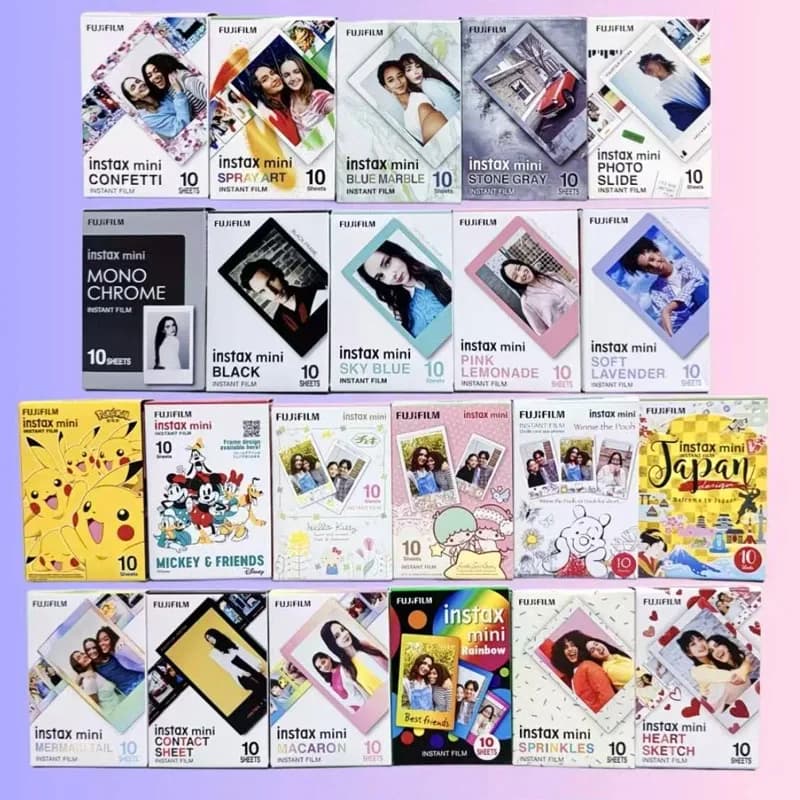 10/30/50 ورقة تعريض أوراق تصميم ملون فيلم Fujifilm Instax Mini لكاميرا Fuji Instax mini 12 فيلم mini 11/40/9/8/7/90