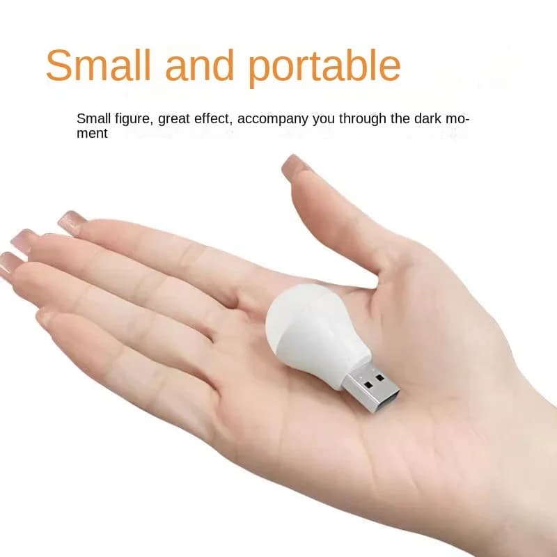 مصباح USB للكمبيوتر المحمول شحن الطاقة مصابيح كتاب صغير LED حماية العين قراءة ضوء صغير مستدير ضوء ليلي - 3