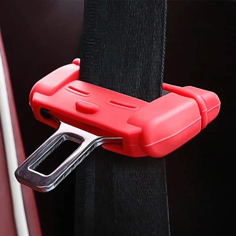 Universal Car Safety Belt Buckle Protector Silicon Anti-Scratch Belt Buckle Clip Interior Button Case  Cover Car Stuff - 2