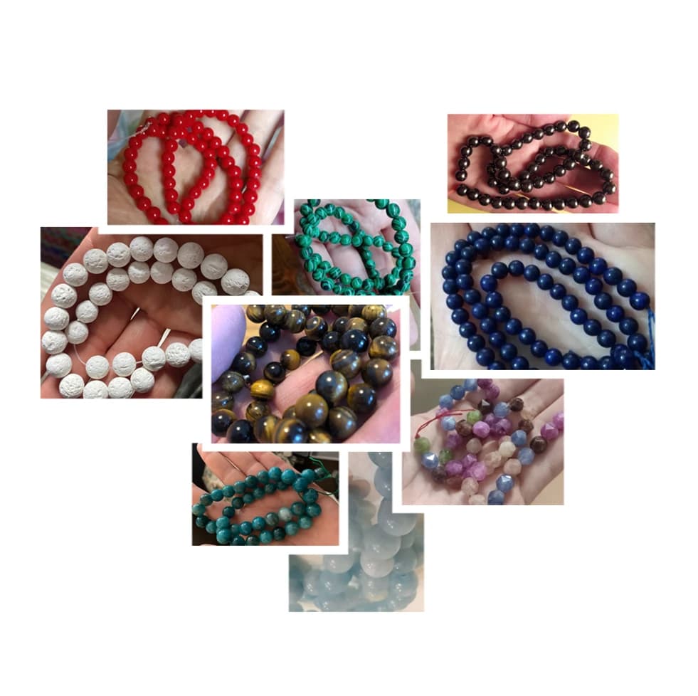 4 6 8 10 12m White Turquoises Natural Stone Beads Round Spacer Beads for Jewelry Making DIY Bracelet Necklace Accessories - 3