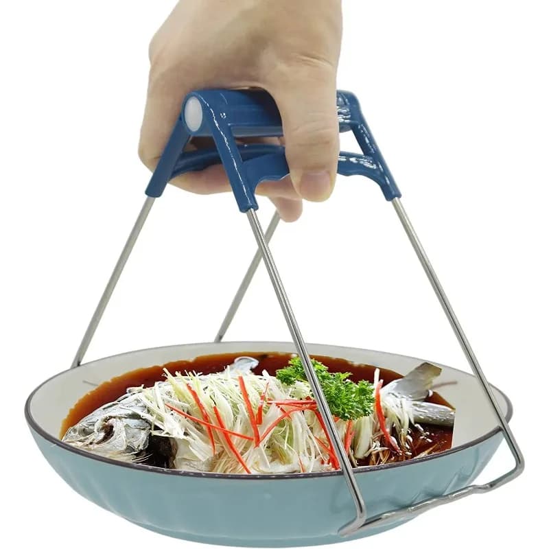 وعاء المشابك المشابك كماشة لرفع أطباق الطعام الساخن أشياء المطبخ الأواني والأطباق من وعاء فوري الميكروويف مقلاة الهواء - 6