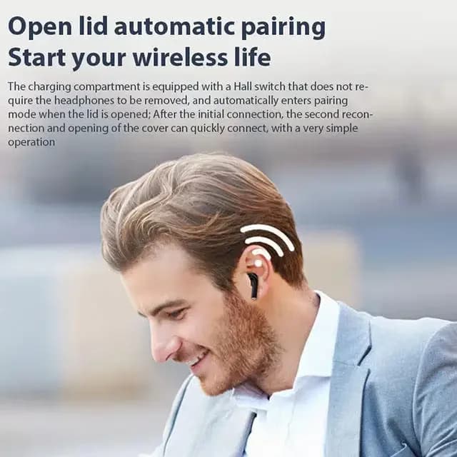 سوني X87 TWS سماعات بلوتوث لاسلكية أصلية صوت ستيريو شاشة عرض LED سماعات أذن موسيقية تقليل الضوضاء سماعات رياضية - 5