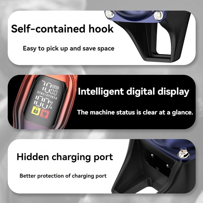 Stainless steel hairdresser electric push cut hair charging type electric push artifact automatic razor home electric hairdresse - 4