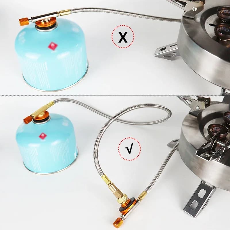 Outdoor Camping Stove Gas Adapter Split Stove Converter Butane Gas Adapter Cooking Picnic Camping Equipment Accessories - 3