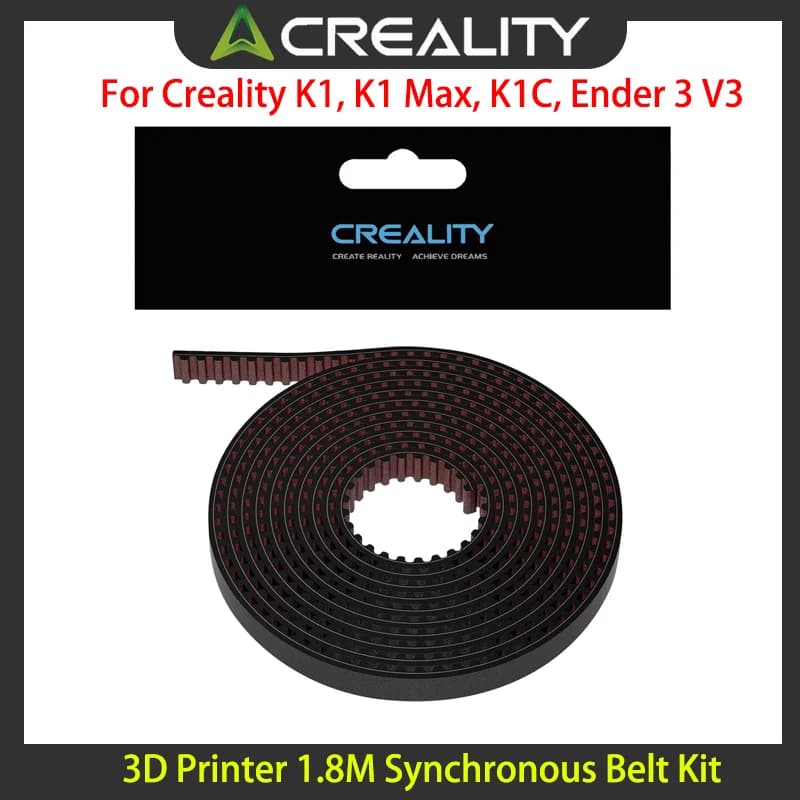 حزام تزامن مفتوح رسمي من Creality، مجموعة حزام تزامن بطول 1.8 متر لطابعات K1 وK1 Max وK1C وEnder 3 V3