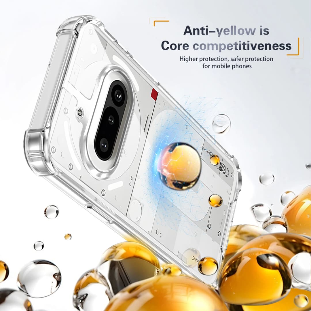 Nothing Phone 3A A059 Case Air Cushion Shockproof Silicon Bumper Clear Airbag Back Cover Hard Phone Case for Nothing Phone 3A 5G