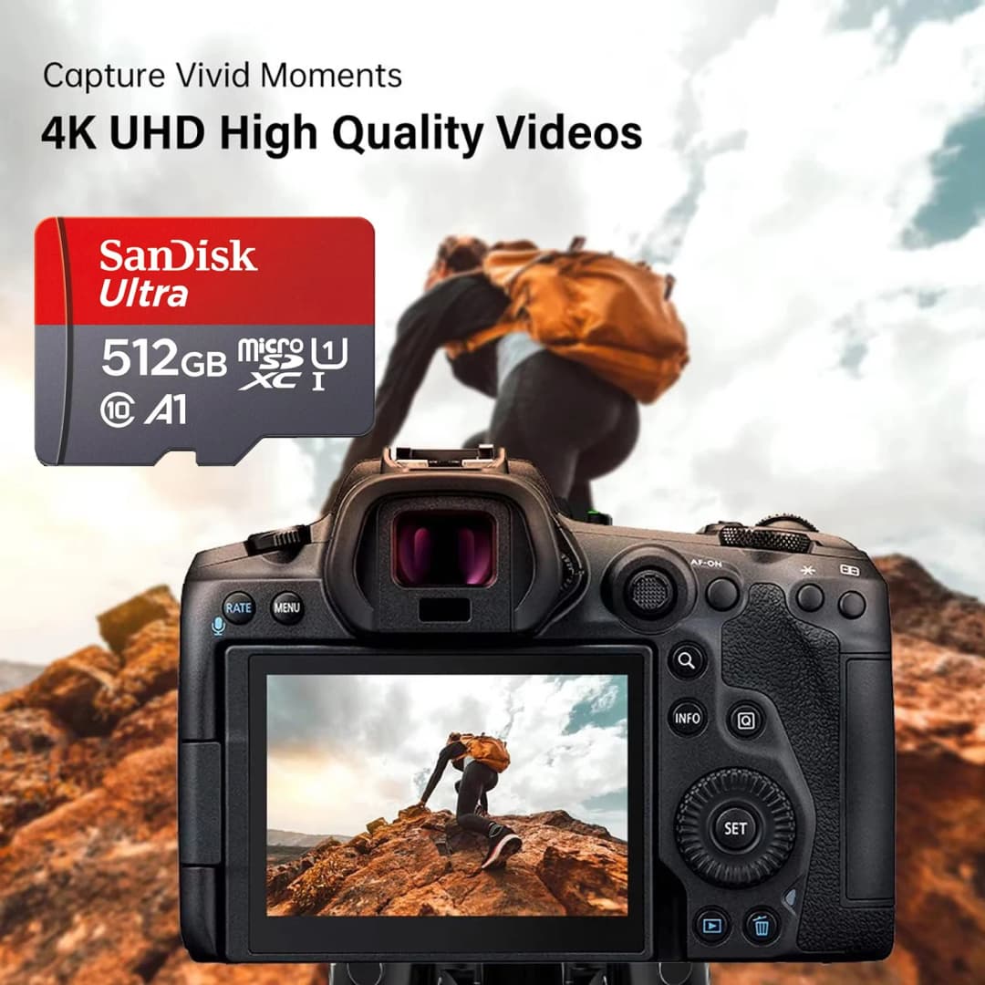 SanDisk Ultra Micro SD Card A1 U1 Class 10 TF Flash Memory Card 32GB 64GB 128GB 256GB 512GB for Smartphone Tablet Camera - 3