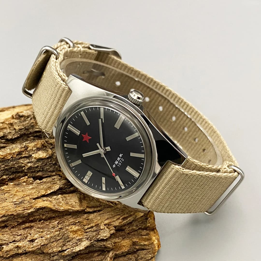 Men's mechanical watch 36MM men's watch Stainless steel watch 7120 Manual winding mechanical watch - 4
