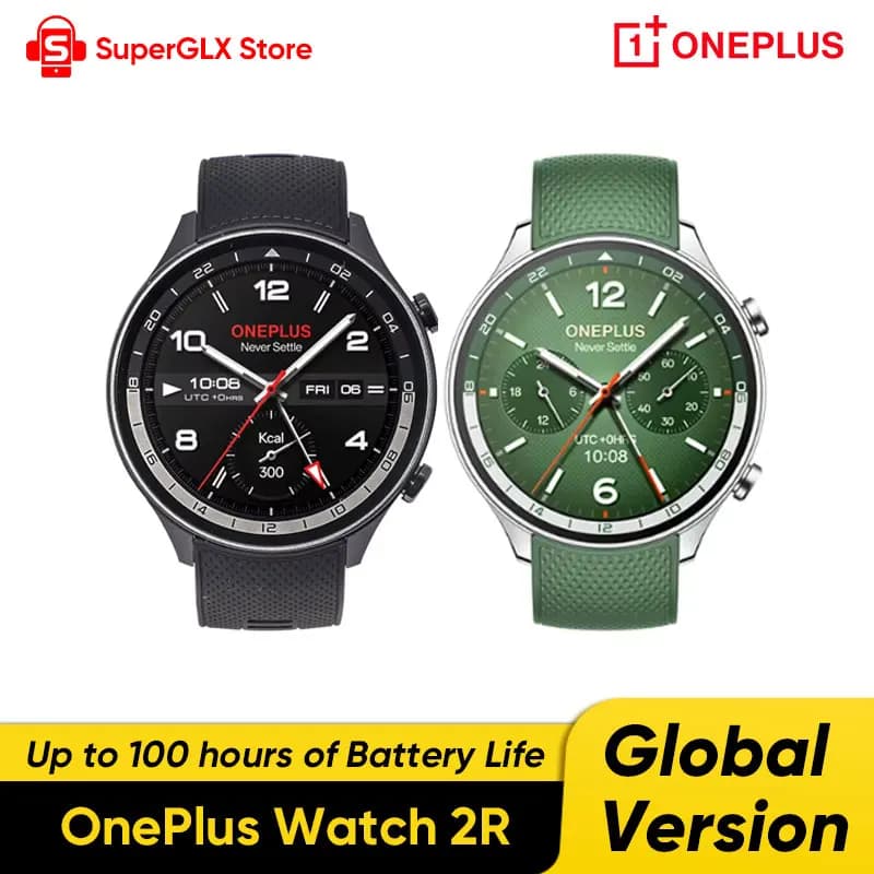 إصدار عالمي ساعة OnePlus Watch 2R الذكية 1.43 بوصة AMOLED معالج Snapdragon W5 حتى 100 ساعة من عمر البطارية 100+ وضع رياضي NFC