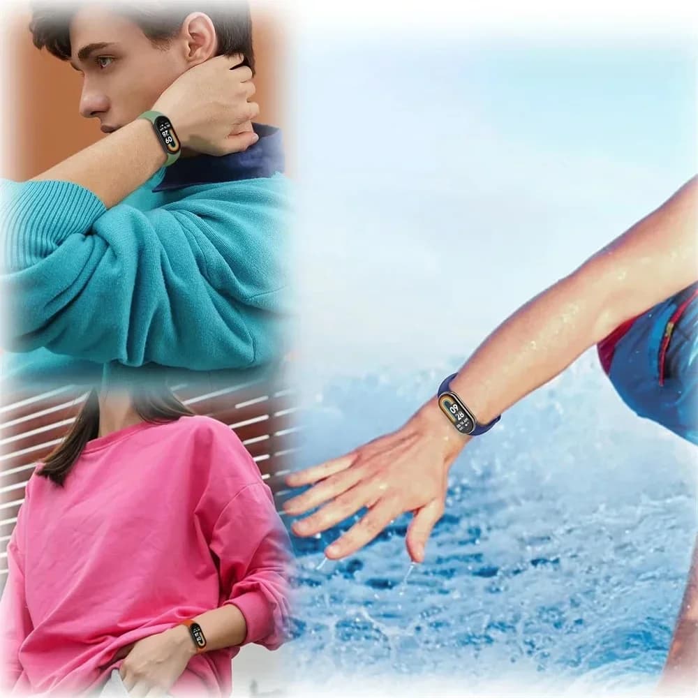 حزام ساعة لـ Xiaomi Mi Band 8-9 NFC سوار ملحقات الرياضة سيليكون Smartwatch معصمه correa Mi Band 8-9 النسخة العالمية - 6