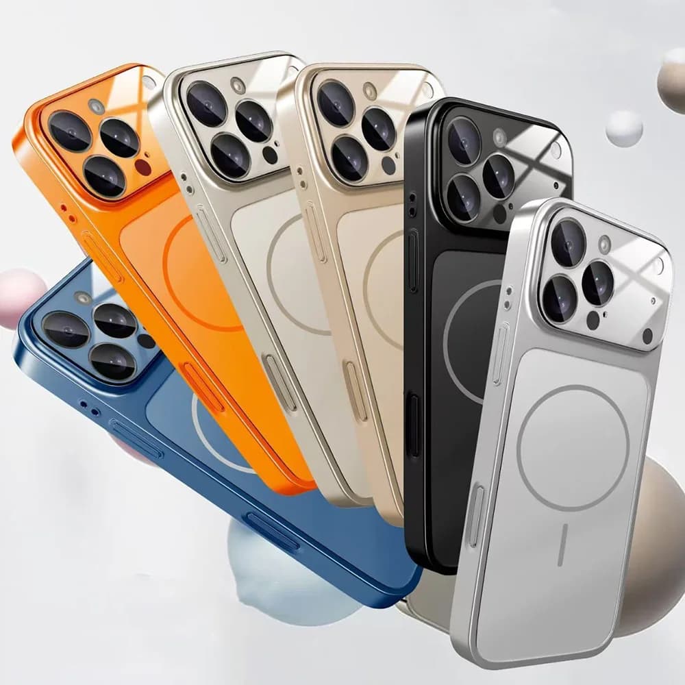 Original Glass Nano Matte For Magsafe Wireless Charging Armor Case For iPhone 17 16 15 14 13 12 11 Pro Max 17 Air Magnetic Cover - 2