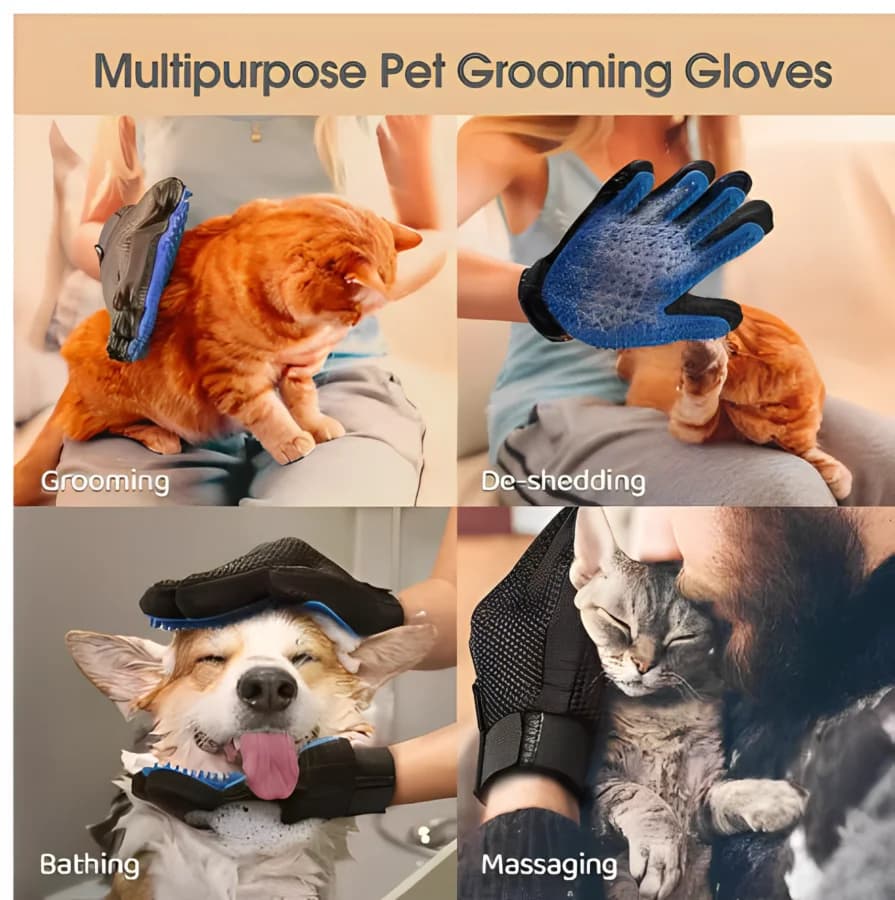 Pet Hair Glove Comb Pet Dog Cat Grooming Cleaning Glove Deshedding Hair remover Massage Brush Animal Supplies Cat Accessoies - 6