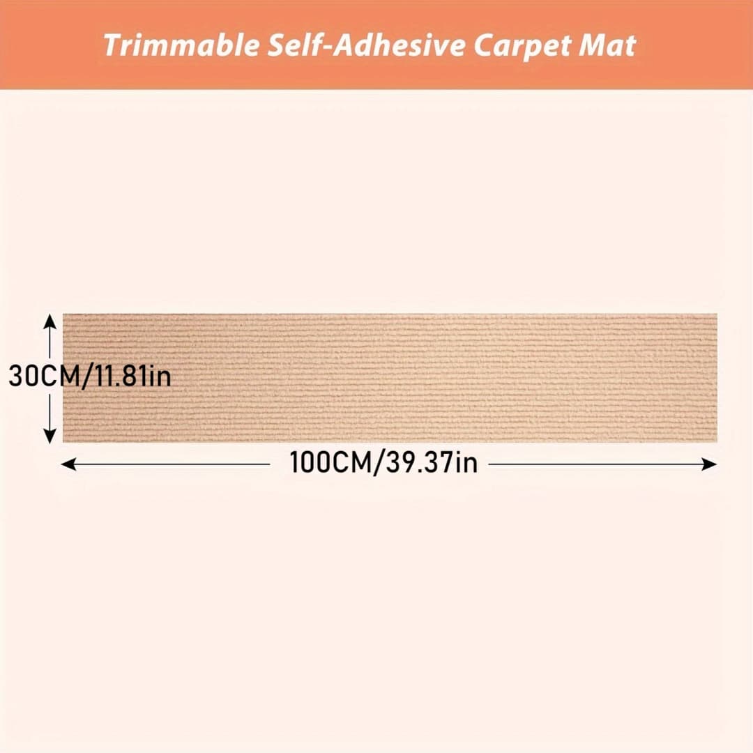 حصيرة خدش للقطط قابلة للتخصيص ذاتية اللصق مقاس 30x100 سم - تحمي الأثاث وتعزز صحة المخالب - 3