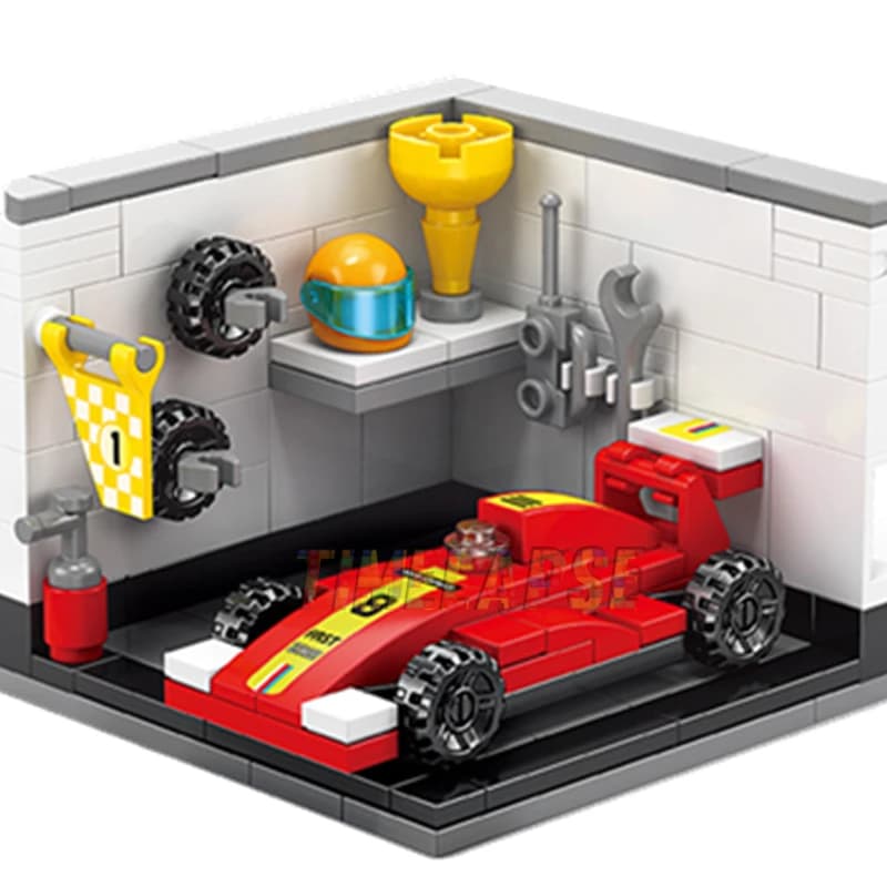 Dreams House Building Blocks Set with Career Figures - Racer Doctor Painter Scientist Model DIY Educational Toy Gift for Kids - 5