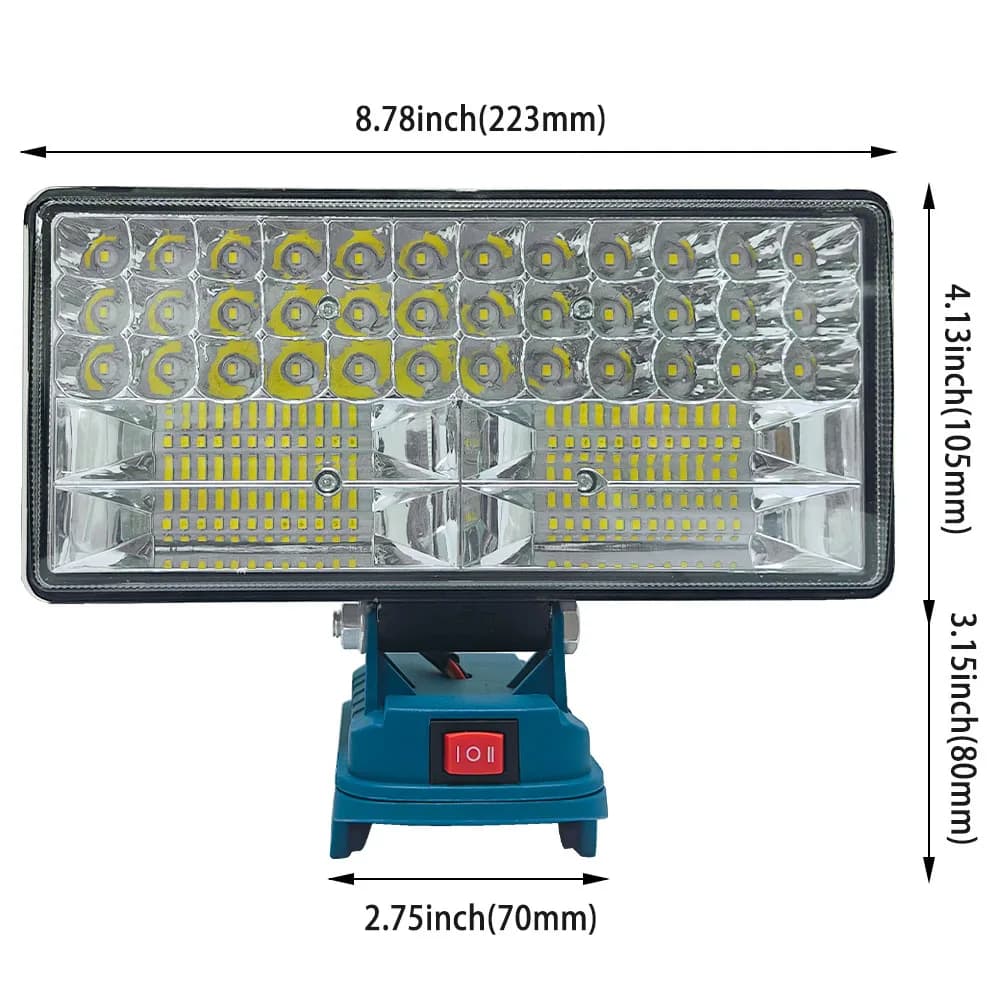 LED Work Light 3/4/8Inch For Makita 14.4V 18V Li-ion Battery Lamp With USB Outdoor Flashlight Lantern Camping Emergency Light - 2