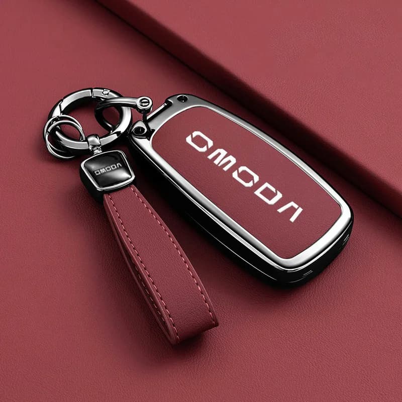 حافظة مفاتيح من سبائك الزنك لسيارة Chery Omoda C5 5 9 Phev Premium 2025 2026 إكسسوارات السيارات غطاء ريموت حامل غطاء سلسلة مفاتيح - 4