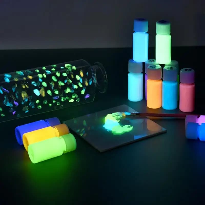 20 جرام طويلة الأمد مشرق مضيئة مسحوق الطلاء راتنجات الايبوكسي الصباغ توهج في الظلام مسحوق الفلورسنت DIY بها بنفسك صنع المجوهرات حشو - 4