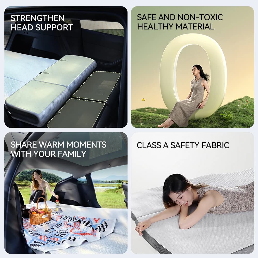 YZ For Tesla Model Y 2021-2026 Camping Mattress  Memory Sponge Mattress Travel Bed Portable In Car Sleeping Outdoor Camping - 4