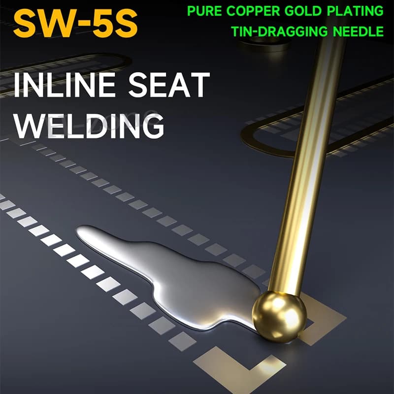 إبرة جر القصدير MECHANIC SW-5S موصل FPC مطلي بالذهب مع 3 قضبان مجموعة حامل ألياف الكربون فائقة الخفة - 5