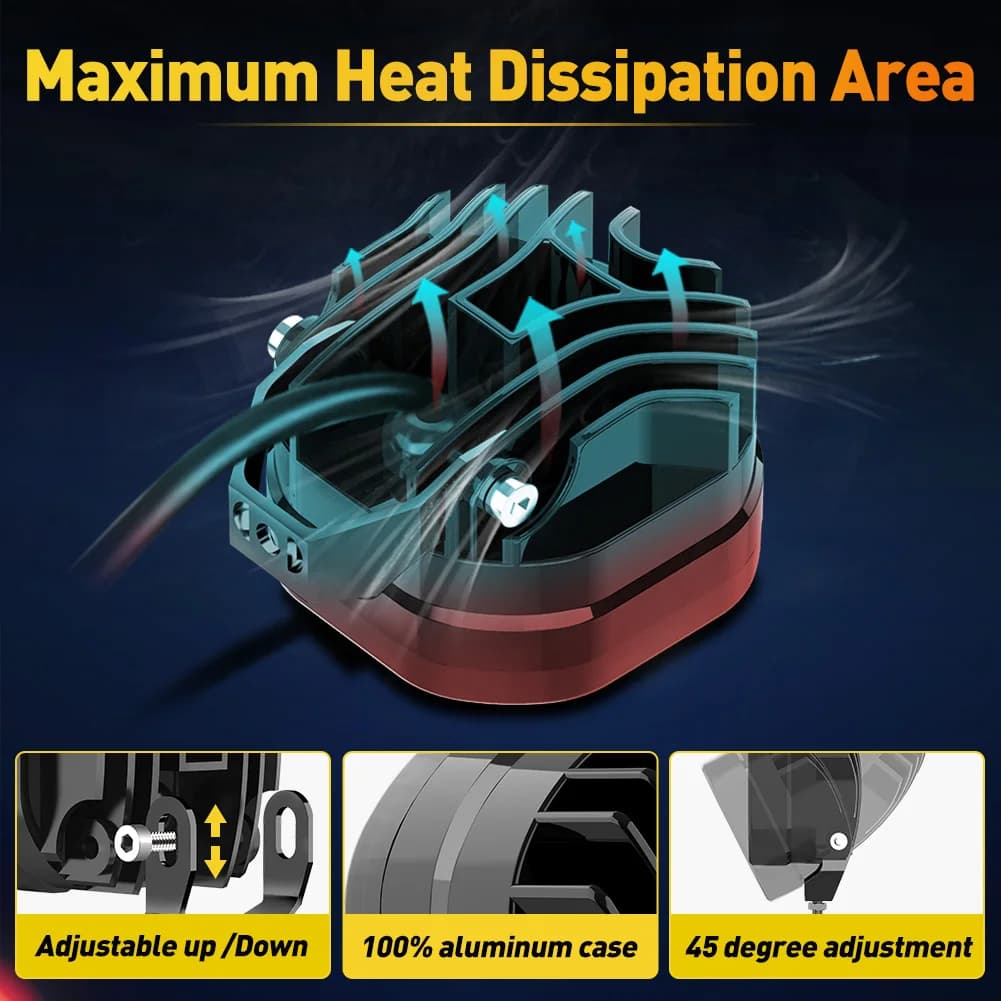 شريط إضاءة عمل LED 3 بوصة 12V كشافات 4x4 إكسسوارات طرق وعرة مصابيح LED أمامية مصباح ضباب للدراجات النارية الجيب الشاحنات ATV - 3