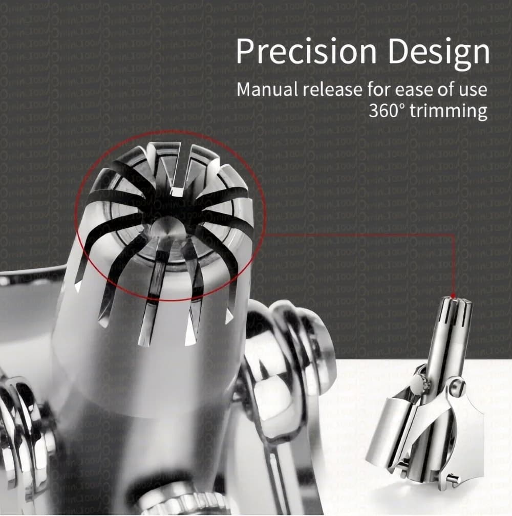 OMINGOOD Men's Nose Hair Trimmer Stainless Steel Manual Ear Razor Washable Portable Hair Removal Tool for Nose And Ear - 3