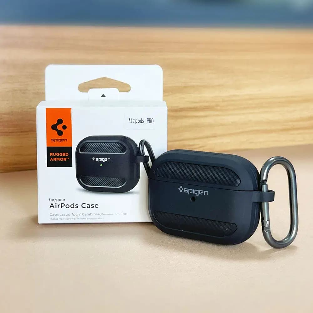 Spigen Carbon Fiber Earphone Case for AirPods 1/2 3 Pro 2 Tpu Split Anti-Fall Ear Protection