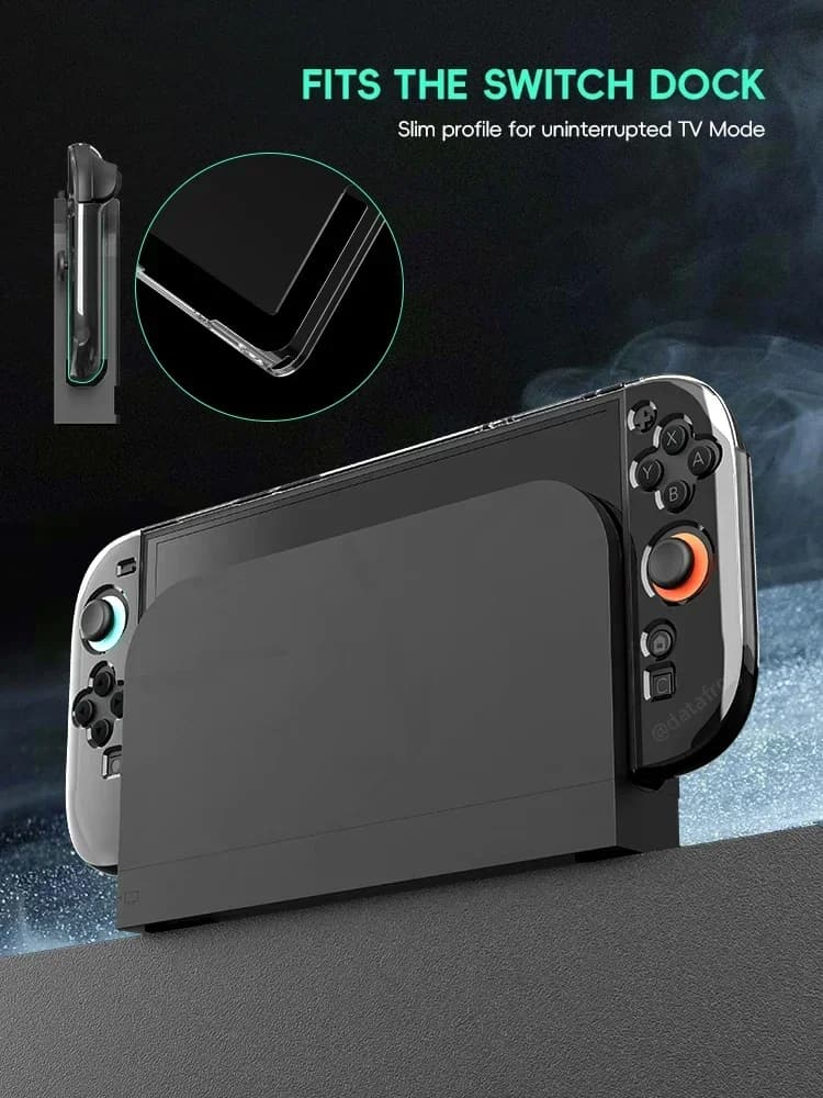 غطاء حماية شفاف قابل للفصل من مادة TPU، مضاد للخدش، لجهاز نينتندو سويتش 2 وجوي-كون - 5
