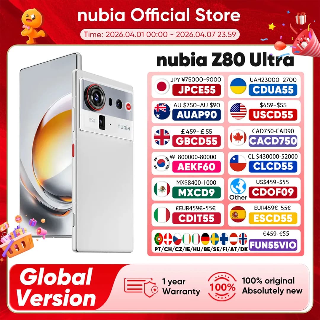 هاتف نوبيا Z80 ألترا 5G - الإصدار العالمي، معالج سناب دراجون 8 إيليت جين 5، شاشة 6.85 بوصة 144 هرتز OLED، بطارية 7200 مللي أمبير، شحن سريع 90 وات، كاميرا 64 ميجابكسل