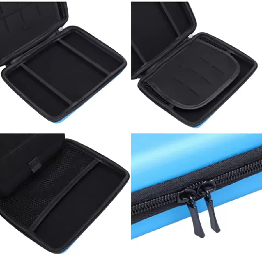 حقيبة تخزين صلبة من مادة EVA مع سحاب، حامل واقية لبطاقات ألعاب 2DS، غطاء عالي الجودة، صندوق تخزين لبطاقات الألعاب - 2