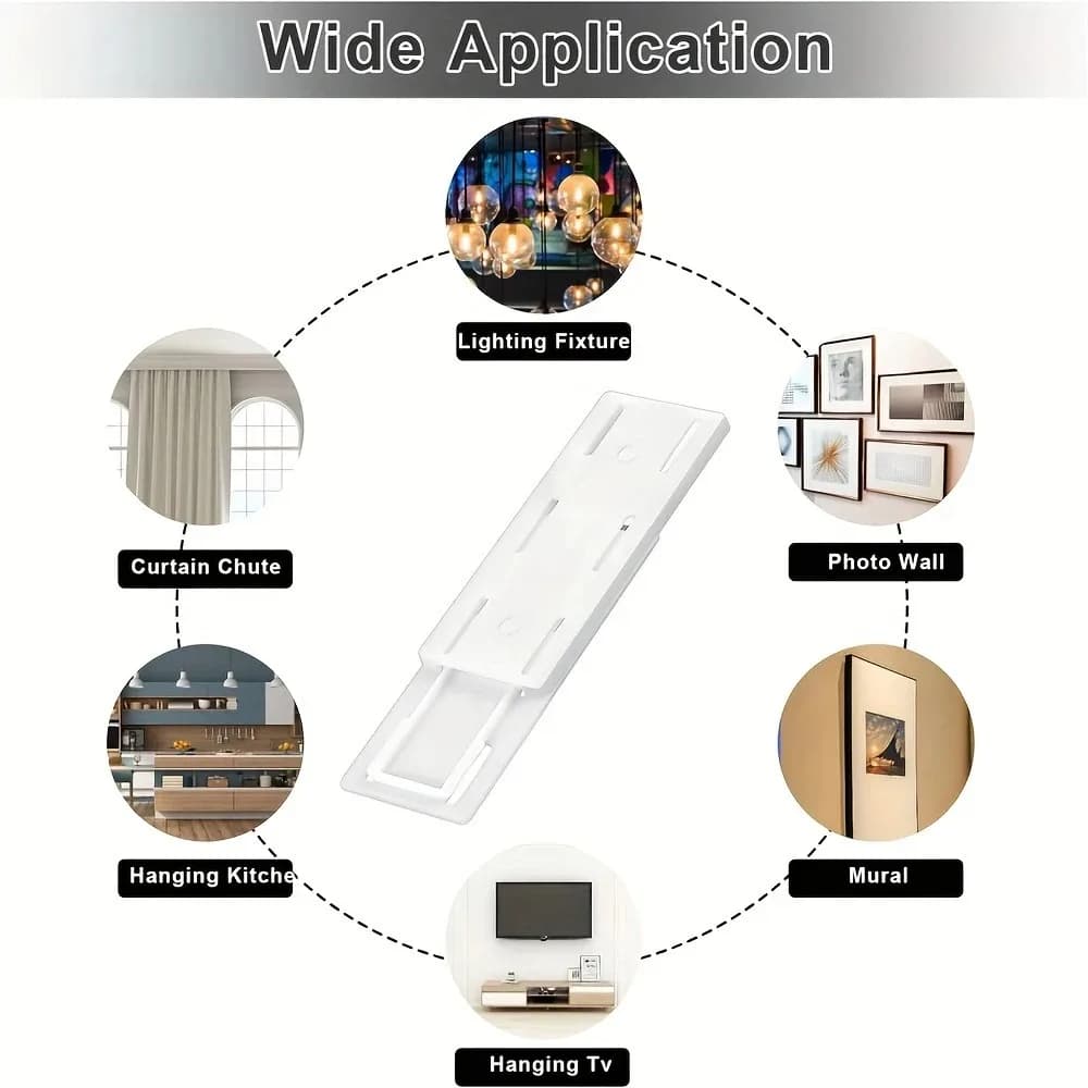 Wall Mounted Self Adhesive Power Strip Fixer Removable Cable Organizer Desktop Socket Holder for Office Home - 4
