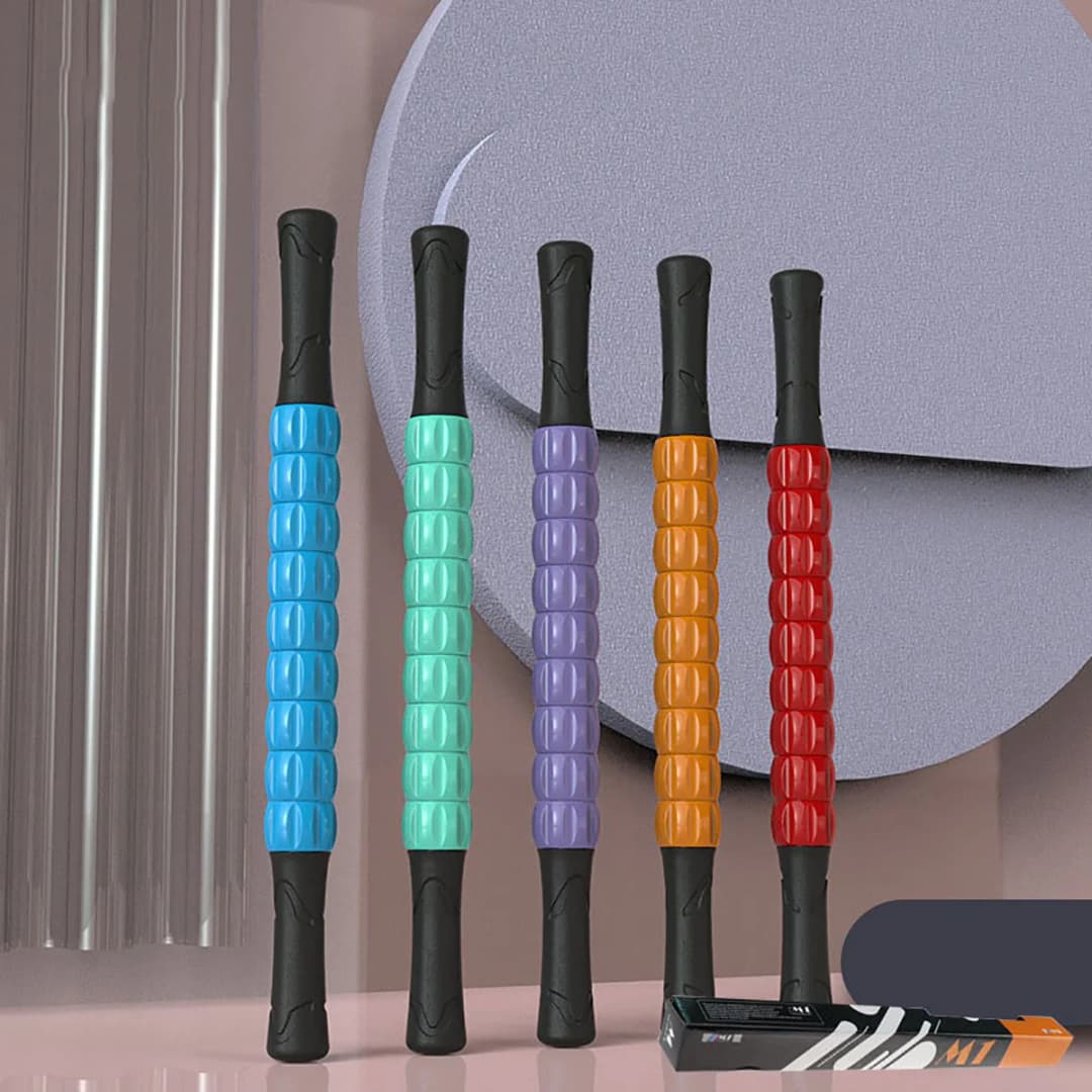 Gear Massage Stick Yoga Deep Muscle Relaxation Massage Shaft Personal Training Fascia Roller Plastic Roller Stick Shaft Fitness